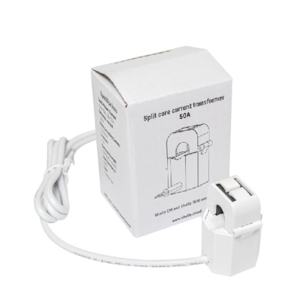 Shelly Split-Core Stromwandler–Präziser Stromsensor für bis zu 50A,ideal für Energieüberwachung und Lastmessung,kompakte Bauweise, einfache Installation,hohe Genauigkeit, kompatibel mit Shelly-Geräten