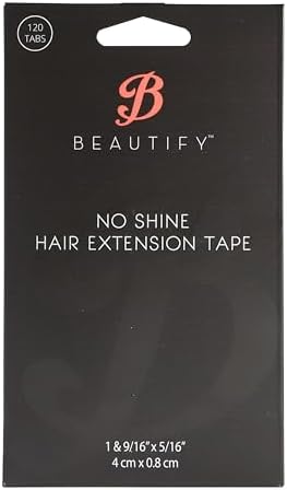 Walker Tape Beautify - No Shine - Hypoallergenic Double Sided Hair Extension 4 cm x 0.8 cm, 120 Pre-cut Tabs