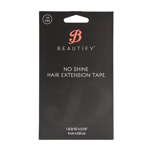 No Shine by BEAUTIFY Hypoallergenic Double Sided Hair Extension Tape, 4 cm x 0.8 cm, 120 Pre-Cut Tabs