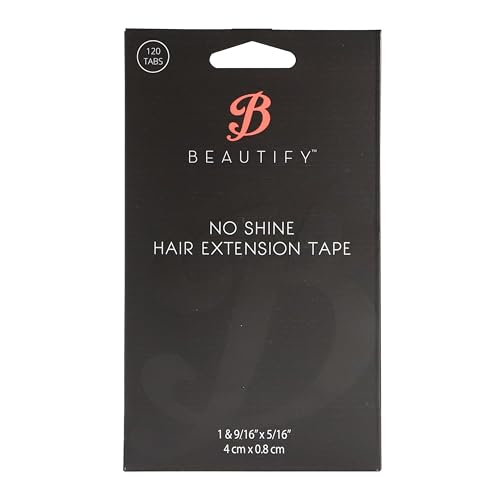 Beautify No-Shine Hair Extension Tape Tabs, Double Sided Replacement Tape for Tape in Hair Extensions Human Hair, Shine-Free Strong Hold Extension Tabs for Secure Bonding and Maintenance, 120 Pieces