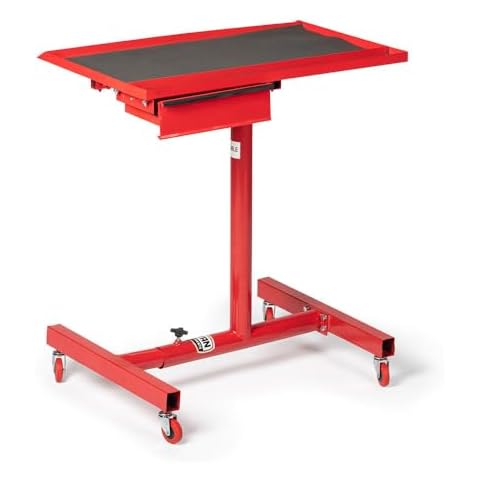Titan Distributors Inc Adjustable Rolling Work Table with Tool Drawer Workstation for Shops Garages and Warehouses Cover