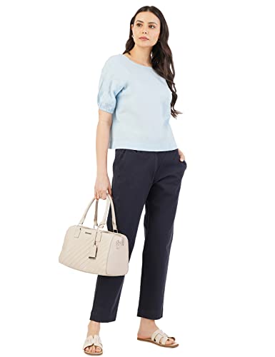 Image of FYLTR Women's Casual Fashion Top -Round Neck, Elasticated Half Sleeves, Soft Handfeel