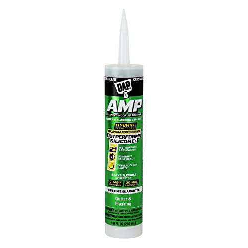 DAP AMP Gutter and Flashing Sealant, Clear, 9 Oz (7079800765)
