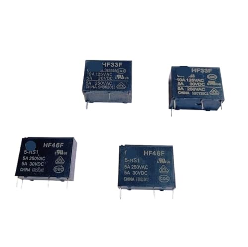 Relais JZC-33F HF46F-012-HS1 4 broches 12V 1NO miniature pour circuit imprimé en lot de 10 pièces