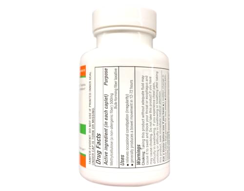 Quality Choice Fiber Therapy Caplets, 100 Count Gentle Fiber Laxative with Methylcellulose for Constipation Relief, Regularity Support, Gluten-Free, Non-Allergenic, Gentle & Effective - Image 4