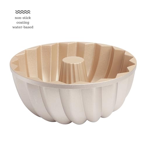 Erreke Cake Tin, Fluted Cake Tin, Ring Cake Mould, Cook Evenly, Double Non Stick Layer, Highly Durable Cast Aluminium, Rose Gold, 24cm Diameter, 2.5 Liter Capacity, Cake Mould, Classic - Image 4