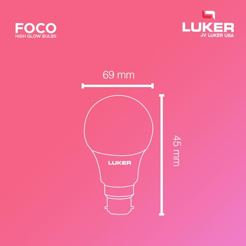 Image of LUKER JVLuker 0.5W LED Bulb B22 Base Energy Efficient Light 120 Degree Wide Beam Coverage High CRI Lights for Home and Office Indoor & Outdoor, 1 Year Warranty (Pack of 20, PINK)