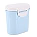 Boîte de rangement de lait en poudre pour bébé de voyage, distributeur de lait en poudre, boîte de rangement scellée sûre pour congélateur à micro-ondes pour collations alimentaires fruits(L-Bleu)