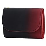 [COTOCUL] コトカル ミニ財布 本革 ぼかし染め お札が折れない 二つ折り 小さい財布 レディース メンズ (紅漆)