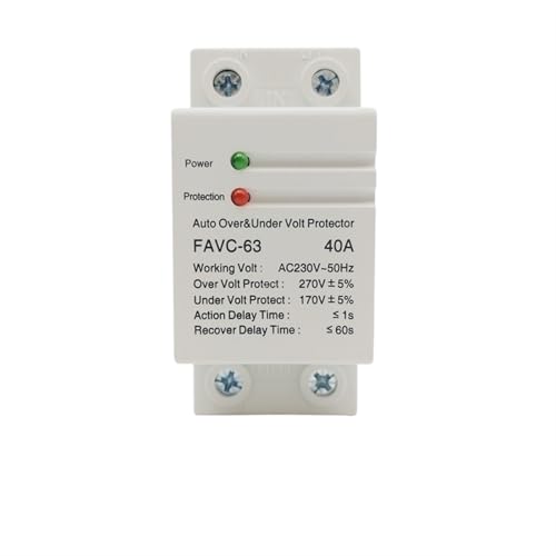 Relais de protection rail din 40A 230V réglable avec reconnexion