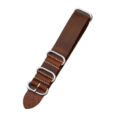 Bracelet de montre en cuir noir 22mm Cong Yi, l'élégance vintage pour le quotidien d'un homme