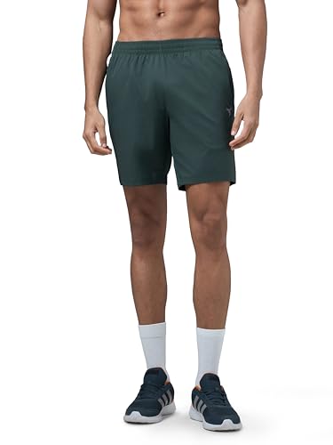 Image of TECHNOSPORT Men's Slim Fit Sports Shorts with Ts Flexi, Breathable Comfort for Gym, Running, Training