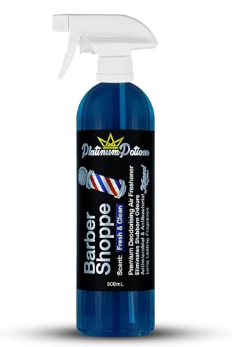 Image of Water-Based Car Air Freshener Spray | Luxury Automotive Deodorizer | Mold-Resistant Formula | Eliminates Odors and Refreshes Vehicle Interior | 17 fl oz | Barber Shoppe