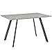 HOMCOM Mesa de Comedor Rectangular Mesa de Cocina Salón Moderna con Patas de Metal y Almohadillas Ajustables 120x80x76 cm Gris
