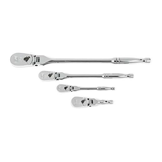 GEARWRENCH 4 Pc. Flex Handle RATCHET SET, 84T - 81230A-07