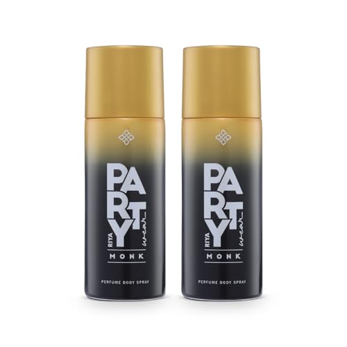 Image of Riya Monk Perfume Body Spray | Long-Lasting Fragrance | Skin-Friendly & Safe on Fabric - Pack of 2 (150ml Each)