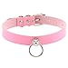 chengjiexu Collar Colgante Collar Gótico para Mujer, Collar A La Moda para Hombre, Gargantilla De Cuero Punk Rock, Joyería Harajuku Rosa