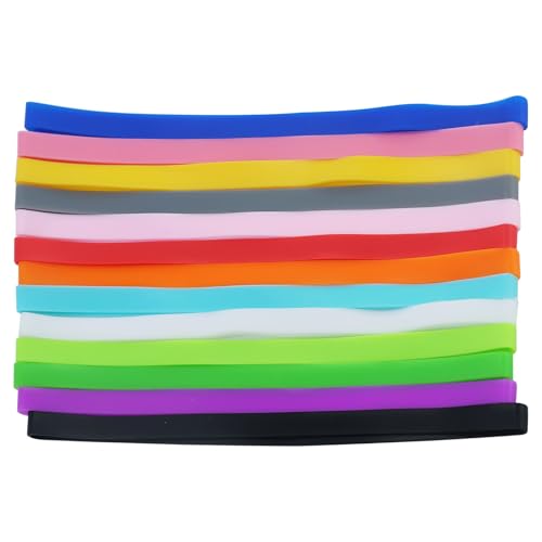 13 gomas elásticas anchas, coloridas, gomas para el hogar, para oficina, hogar, material escolar (13 colores)