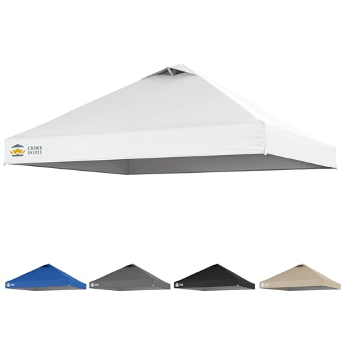 CROWN SHADES 10x10 Canopy Replacement Top - Only Compatible with Crown Shades RM100H Series, Silver...