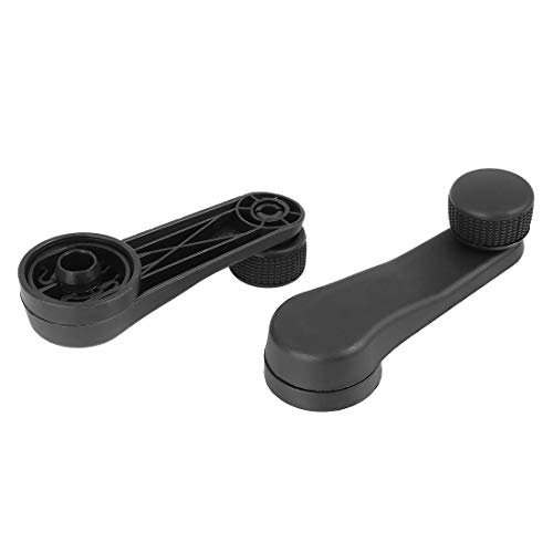 X AUTOHAUX 1 Paar Fensterkurbel universal Heberkurbeln Handhebel Kunststoff Kurbel für Autotür-Fenster Schwarz
