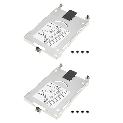 YINETTECH Lot de 2 supports de disque dur pour ordinateur portable avec vis compatibles avec HP EliteBook 8460P 8570P 8470W 8760W 8770W 8560W 8570W
