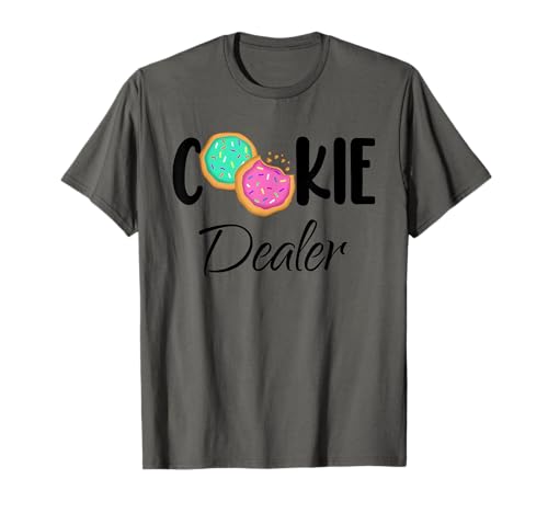 Cookie Dealer Fun Sweet Treats Cookie Baker Cookie Pink Teal T-Shirt