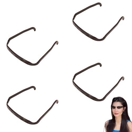 PAHAFENRY 4 PCS Square Invisible Headband for Women Square Headbands Fits Like Sunglasses Comfort Fit Hair Accessories for Workout Yoga and Daily Use
