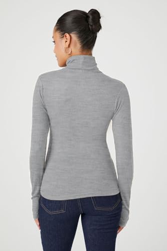 Image of Emmalise Womens Turtleneck Top Long Sleeves Fitted Ribbed Top