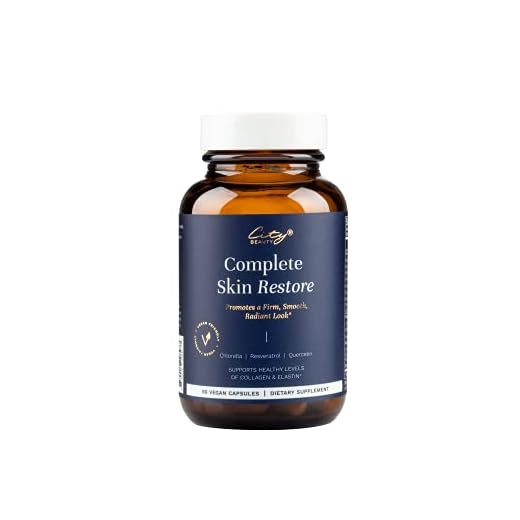 City Beauty Complete Skin Restore - Dietary Supplement - Supports Collagen & Elastin - Solution for Wrinkles & Sagging on the Face & Body - Anti-Aging Beauty & Skin Care Supplement - 60 Vegan Capsules