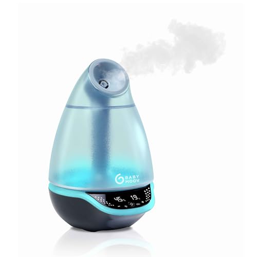 Babymoov Hygro Plus Cool Mist Humidifier 3-in-1 Humidity Control, Multicolored Night Light & Essential Oil Diffuser Easy Use and Care (NO Filter...
