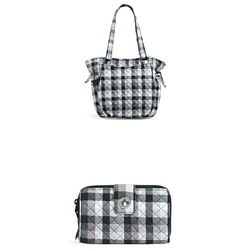 Bradley Vera Cotton Glenna Satchel Purse, Kingbird PlaidVera Womens Cotton Turnlock With Rfid Protection Wallet, Kingbird Plaid, One Size US