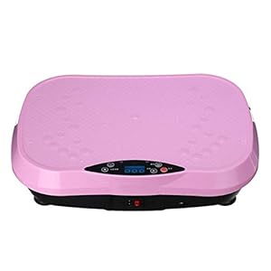 200W Standing Vibration Plate Exercise Machine, Mini Fitness Board, Home Training Equipment Platform, 3 Channels, for Toning, Lose Fat, Weight Loss,Pink