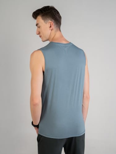 Image of DAMENSCH Men's Cotton Blend Regular Fit Breeeze Gym Vests Workout, Ultra-Lightweight Gym Sando, Anti-Fade Cotton Blend Tank Top, Quick-Dry Sleeveless Vest