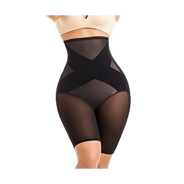 MOVWIN-Tummy-Control-Body-Shaper-Shorts-High-Waist-Thigh-Slimmer-Panties-Shapewear MOVWIN Tummy Control Body Shaper Shorts - High Waist Thigh Slimmer Panties Shapewear Black