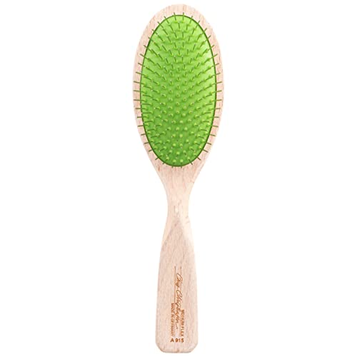 Chris Christensen 16 mm Oval Dog Brush, Breezy Brush Series, Groom Like a Professional, Rounded and Grounded Metal Pins, Best for Styling and Straightening Coat, Medium
