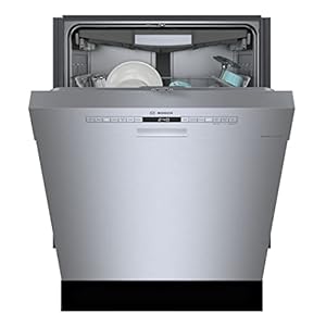Bosch SHE53B75UC 300 Series 24 Inch Smart Built-In Dishwasher, stainless steel