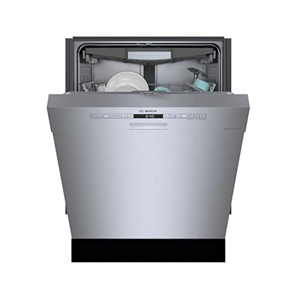 Bosch SHE53B75UC 300 Series 24 Inch Smart Built-In Dishwasher, stainless steel
