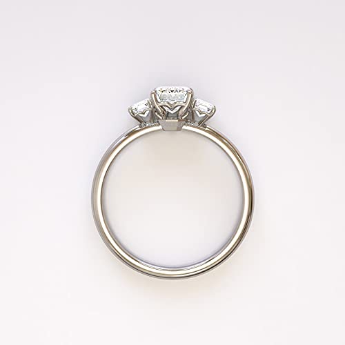 3 Stone Emerald Cut Cubic Zirconia 925 Sterling Silver Anniversary Engagement Ring4