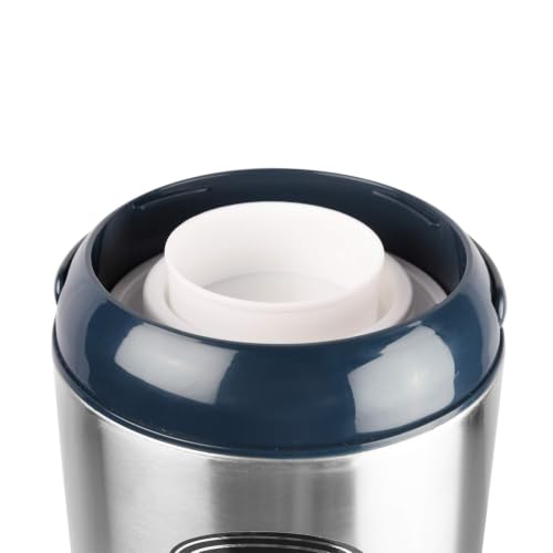Image of CELLO Jaguar Vacuum Insulated Thermos Water Jug for Kitchen 4 Litre Blue | Easy to Fill & Clean Wide Mouth, Press and Pour Tap Double Wall Hot and Cold Stainless Steel Water Jug for Picnic and Office