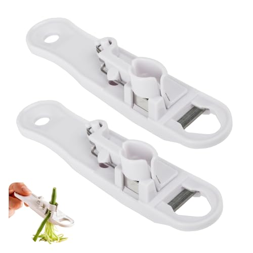Pack of 2 Green Bean Stringer and Slicer Manual Runner Bean Cutter Shredder Peeler Lightweight Vegetable Slicer for Home & Restaurant Use Durable Kitchen Accessories for French-Style Beans