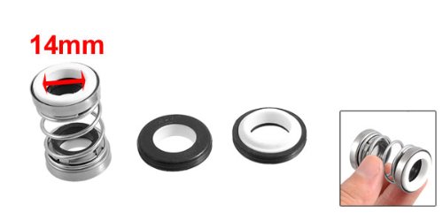 uxcell Water Pumps Shaft Single Metal Coil Spring Mechanical Seal 14mm Dia