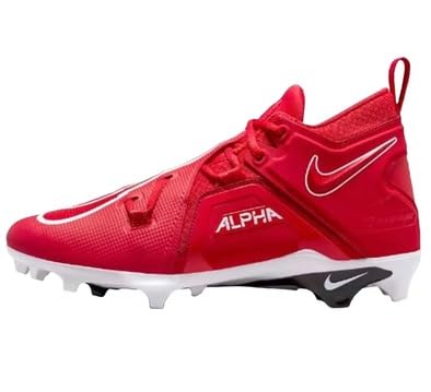Nike Alpha Menace Pro 3 Mid Men's Football Cleats Red White CT6649-616, Size 18