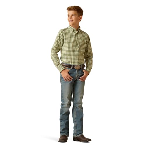 ARIAT Boys's Pro Series Eilad Classic Fit Shirt, Green, Small3