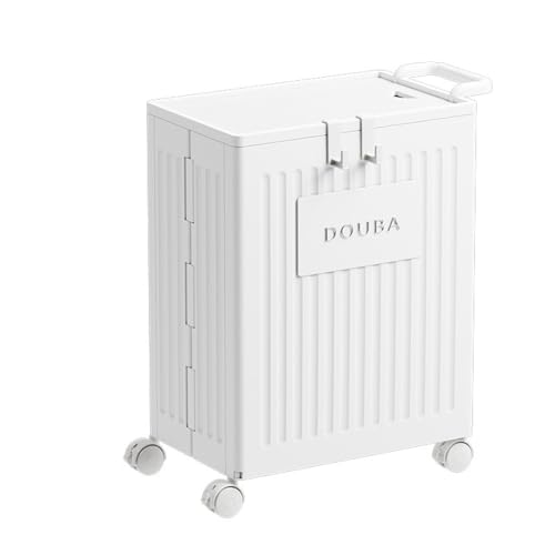 XINYINLW �����h���[�o�X�P�b�g �E�߂��� ���󕨓��� ���󂩂� �X�g���[�W�o�X�P�b�g �܏� PP�� �h�� ��e�� ��� ���p�r�J�S �W�t�� �L���X�^�[�t�� �n���h���t�� 360°��] �y�� �R���p�N�g ���Ԏ��[ (�z���C�g)