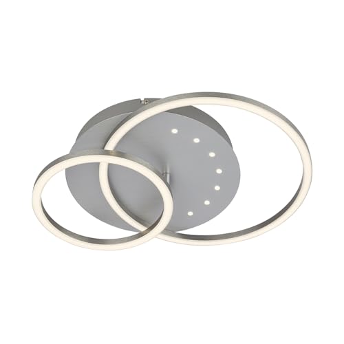 BRILONER - LED Deckenlampe mit kleinen LED-Dots, warmweißes Licht, Schwenkbare Deckenleuchte, LED Lampe Alufarbig, 24W Wohnzimmerlampe mit Speicherfunktion, 400x300x75 mm (LxBxH) BRILONER - LED Deckenlampe mit kleinen LED-Dots, warmweißes Licht, Schwenkbare Deckenleuchte, LED Lampe Alufarbig, 24W Wohnzimmerlampe mit Speicherfunktion, 400x300x75 mm (LxBxH)