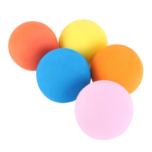 NUOLUX 5個 高耐久エラスティックゴルフボール 室内練習用ソフトボール 素材製 初心者向けトレーニングボール やペットにも適した弾力性