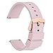 WOCCI 20mm Silikon Uhrenarmband mit Rosegold Schnalle, Schnellverschluss Armband (Hellrosa)