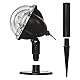 EMOS Schneefall LED Projektor,weiß,fliegender Schnee,effektvolle Wandbeleuchtung,Fassaden-,Wand- und Mauer-Projektion,IP44,Weihnachtsbeleuchtung für Außen & Innen,3m Kabel, Schwarz, DCPC03