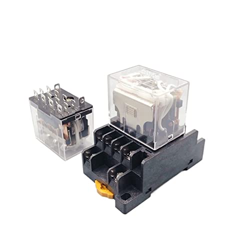 Relé electromagnético LY4NJ con base toma de enchufe y 14 pines para control industrial DC12V