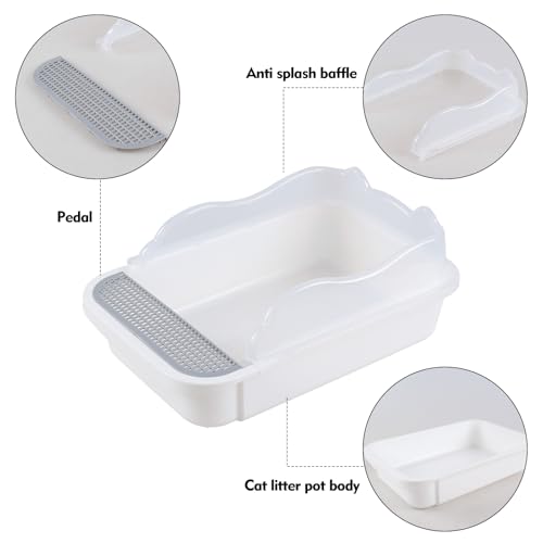 Arenero para gato Mediana abierto con pala blanco miniatura 3